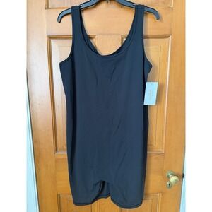 Women's Isabel Maternity Sleeveless Scoop Neck Black Unitard Romper Size XL NWT